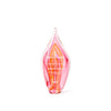 Red orange flame trophy 9" high etched art glass