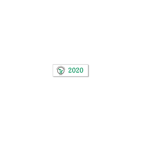 My Green Lab Certification year plate for 2020, green level.