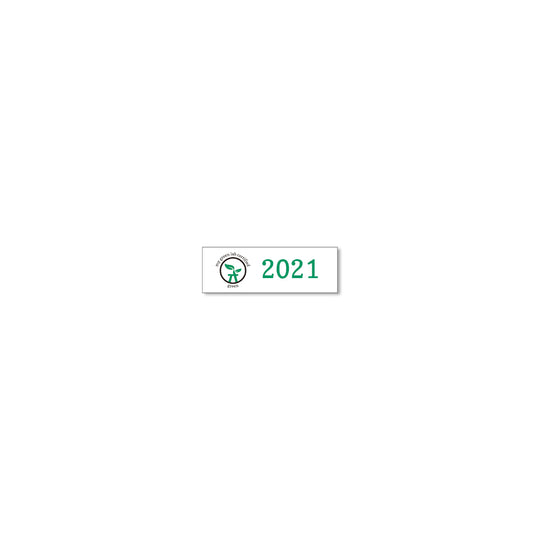 My Green Lab Certification year plate for 2021, green level.