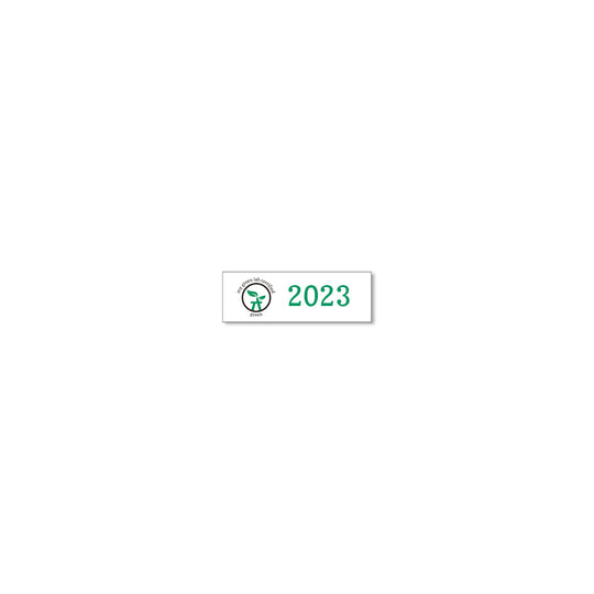 My Green Lab Certification year plate for 2023, green level.