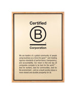 B CORP Bamboo Plaque l B Corp certification recognition