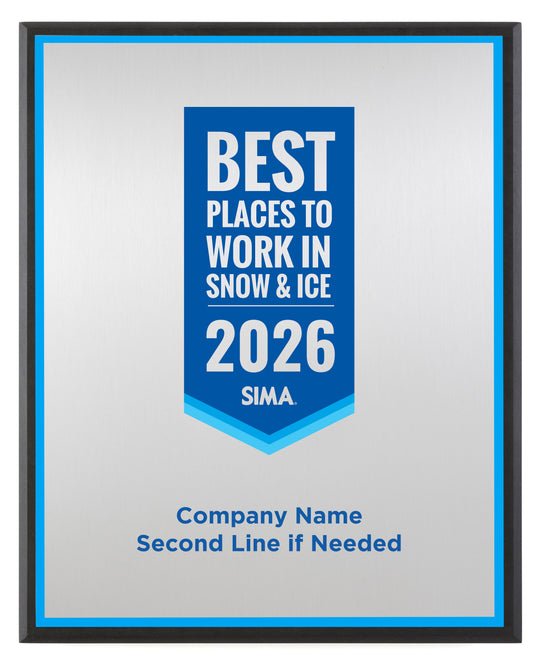 SIMA Best Places to Work in Snow &amp; Ice Plaque