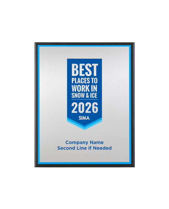 SIMA Best Places to Work in Snow &amp; Ice Plaque
