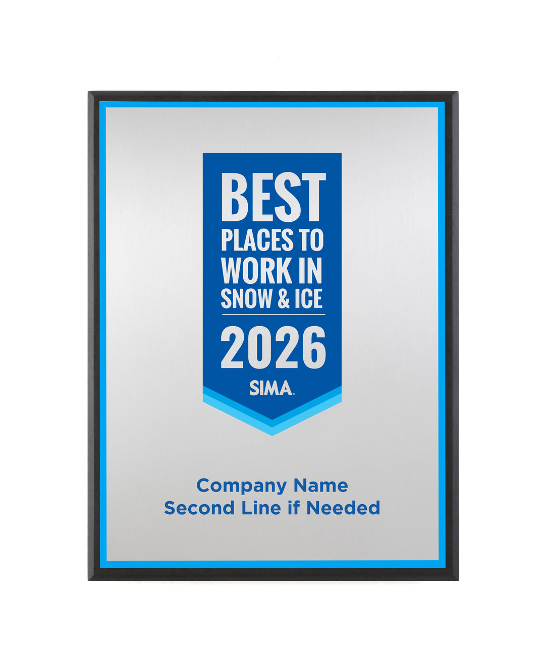 SIMA Best Places to Work in Snow &amp; Ice Plaque