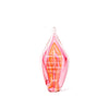 Red orange flame trophy 9" high etched art glass