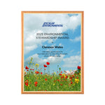Mahogany 25 Photo Plaque Gold l full color photo award plaque