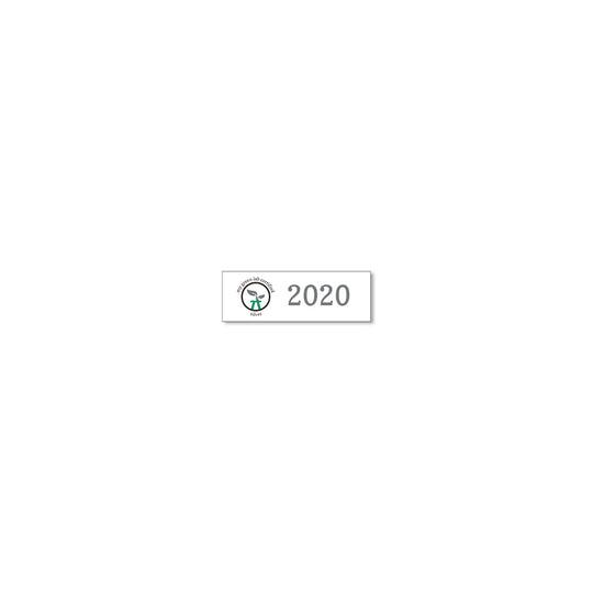 My Green Lab Certification year plate for 2020, silver level.