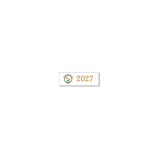 My Green Lab Certification year plate for 2027, gold level.