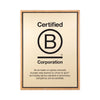 B CORP Bamboo Plaque l certified B Corp recognition 