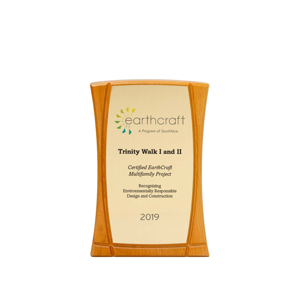 EarthCraft Cherry Freestanding Award l certification award